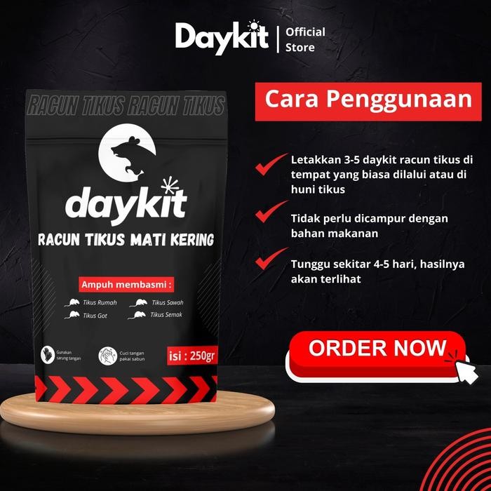 

Racun Tikus Mati Kering Tanpa Bau RATKILLER By Daykit 250 gram