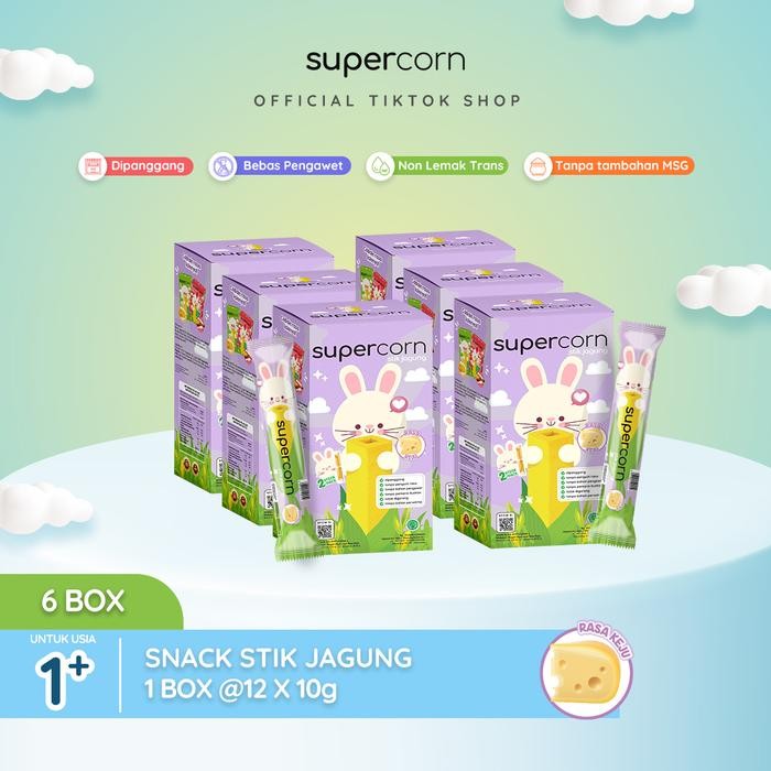 

DISKON paket bundling supercorn 6 box rasa Keju Snack READY STOCK
