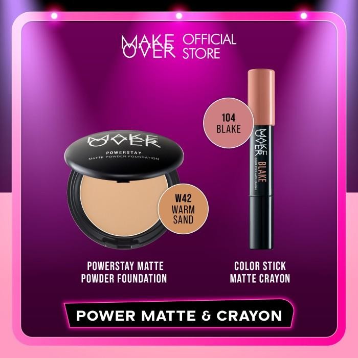 

Make Over Power Matte & Crayon (Powder Foundation+Color Stick Crayon)