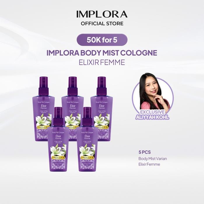 

[Exclusive Aliyyah Kohl - 50K FOR 5] Implora Body Mist Cologne - Elixir Femme Alami Toner