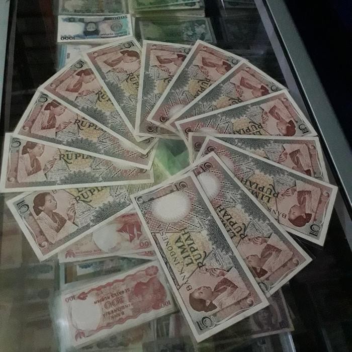 Uang Kuno 5 Rupiah Seri Pekerja Original Koleksi Antik Asli