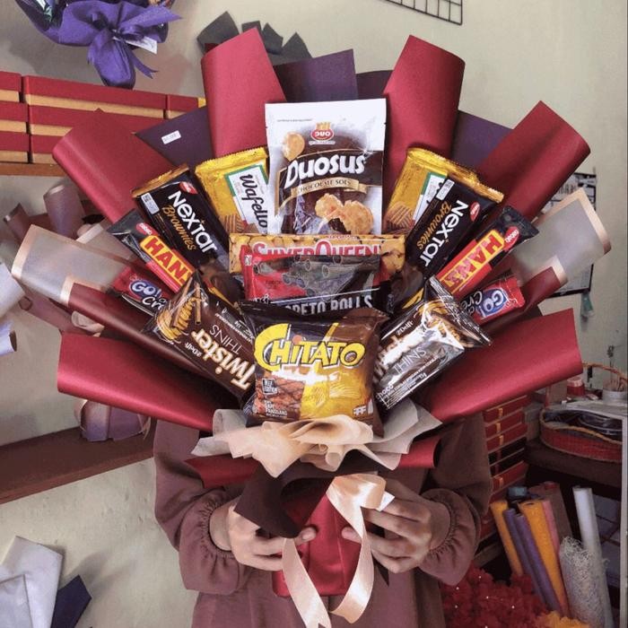 

buket snack / silverqueen / buket snack murah