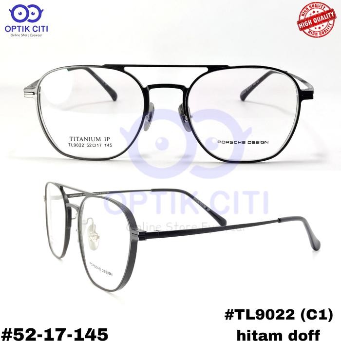 Frame Kacamata Pria Aviator Porsche Design TL 9022 Titanium Original