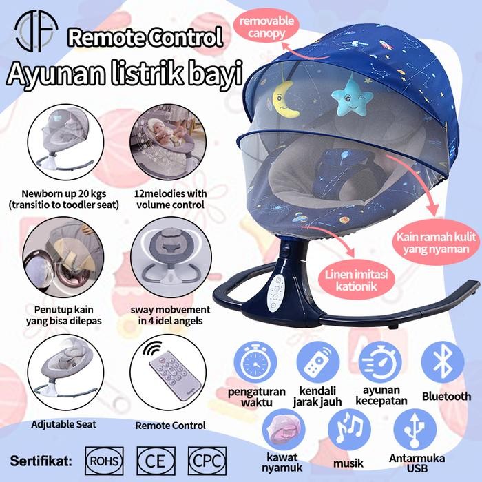 siap kirim ayunan bayi listrik elektrik - tempat tidur & kursi ayun bayi