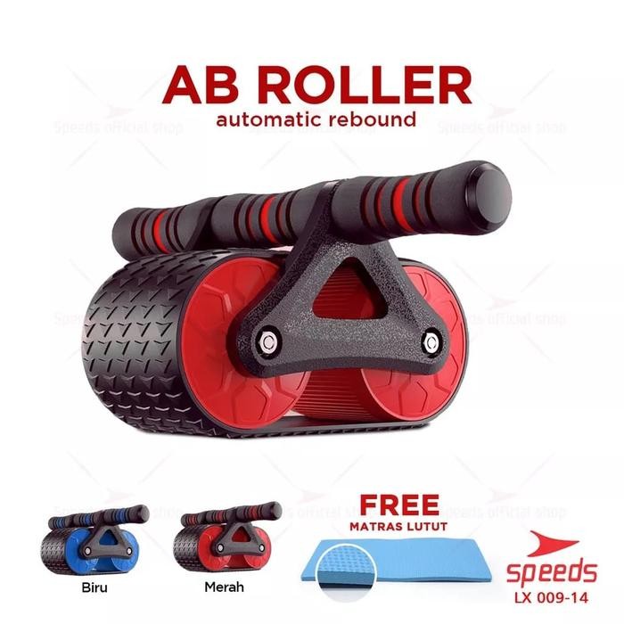 SPEEDS Ab Roller double wheel ab wheel alat latihan otot perut 009-14