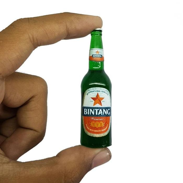 Pilihan- Magnet Kulkas Miniatur Botol Bir Bintang