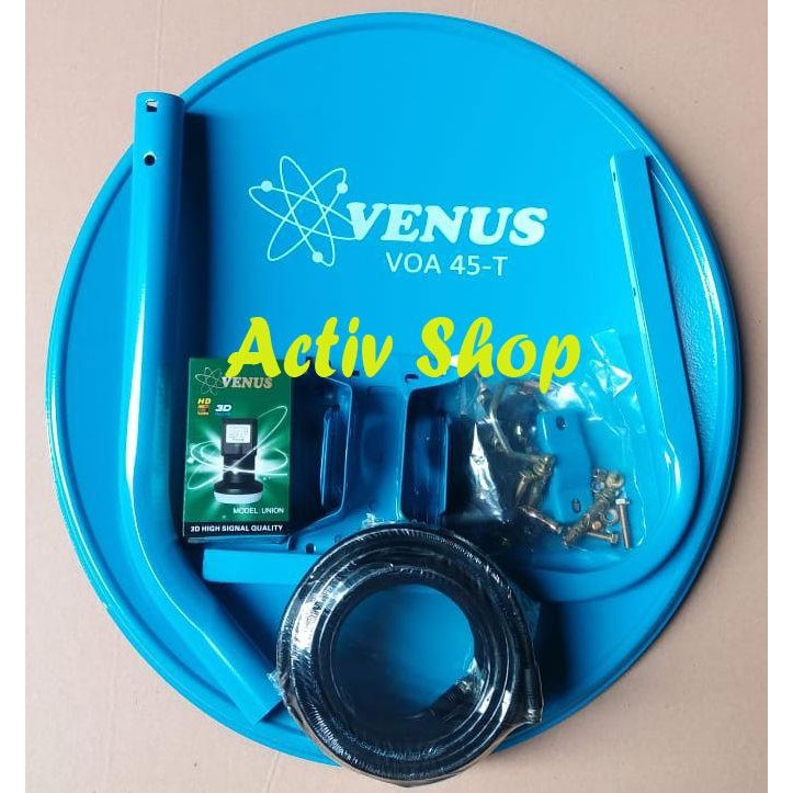 Siap Kirim Parabola Mini Venus 45 Cm + Lnb Ku Band + Kabel 15M Paket 10 Set