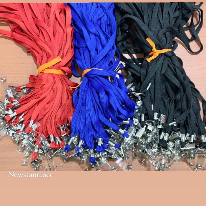 

Ready Tali Id Card 1 Cm Jepit Gantungan Isi 100 Pcs