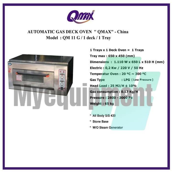 OVEN GAS  1 DECK 1 TRAY QMAX QM 11G