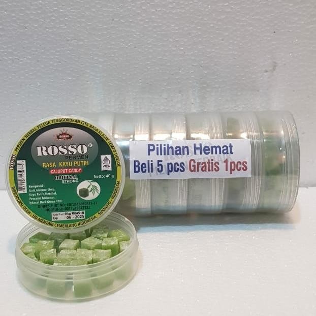

Baru ROSSO Permen Kayu Putih @40 gr Pilihan Hemat isi 6 toples Pot