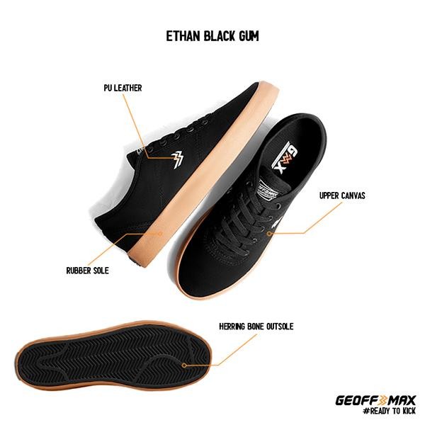 Geoff Max Official - Ethan Black Gum Sepatu Unisex Sepatu Pria