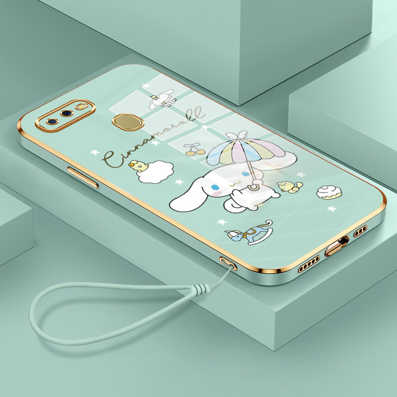 Casing Hp Untuk OPPO A7 A5s A12 A12s A11k Case Cesing Anak anjing bertelinga panjang Pattern Coated 