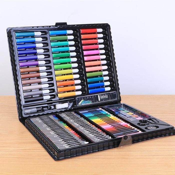 

Bisa Spk! Art Set Isi 150Pcs Pensil Warna Set Anak Crayon Komplite Alat Lukis Mu