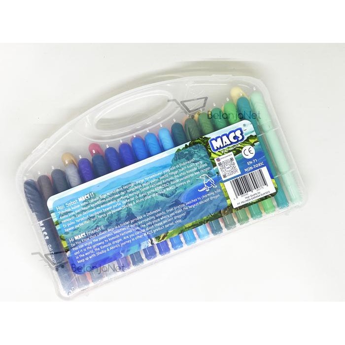 

Gel Crayon Silky Crayon Krayon Macs 36 Warna Dapat Dicuci Washable