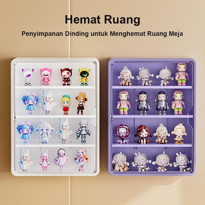 Rak pajangan mainan gantung akrilik/kotak pajangan kotak buta di dinding/kotak pajangan yang