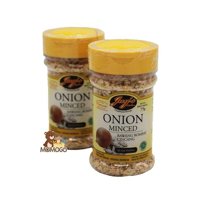 

promo jay's onion minced 75gr - bawang bombay cincang