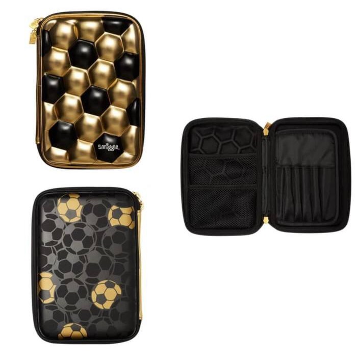 

Smiggle Pencil Case Hardtop Unicorn Pink Gold Soccerball Gold Original