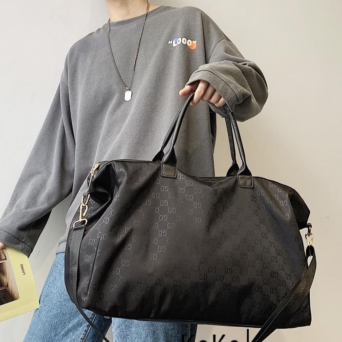 PROMO TAS TOTEBAG TAS GYM TAS TRAVEL WANITA & PRIA IMPORT BAHAN NILON 200355 SIAP KIRIM