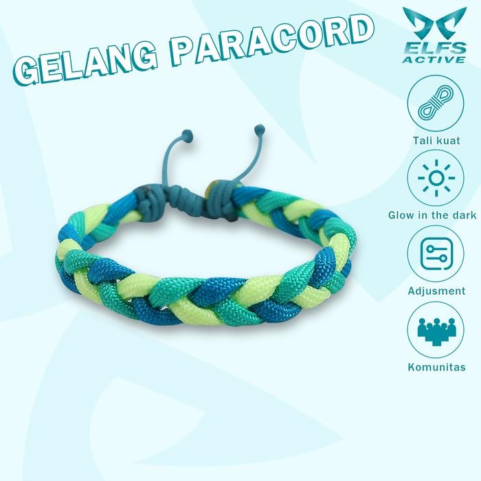 PROMO ELFS ACTIVE GELANG KOMUNITAS SOBAT ACTIVE GLOWING PARACORD BRACELET SIAP KIRIM