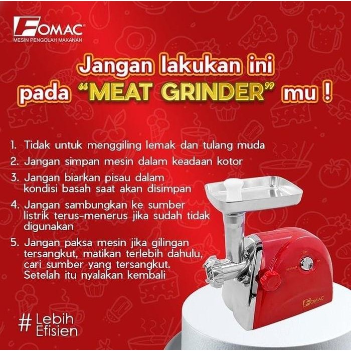 Meat Grinder Mesin Giling Daging/Penggiling Daging MGD-G31 FOMAC