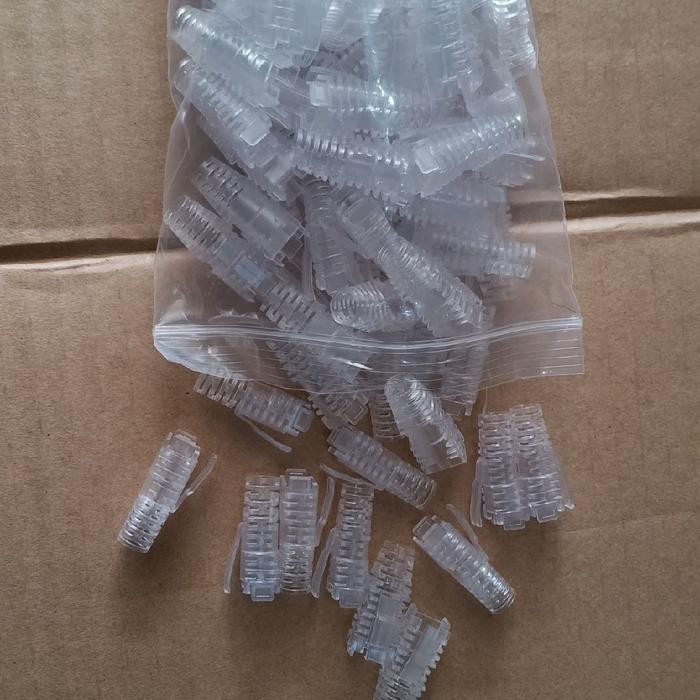 Ready Plug Boot Rj45 Cat6 Commscope Amp Transparan 100 Pcs Shopee