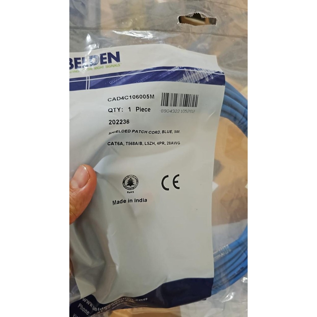 Ready Belden Patchcord Cat6A Cad4C106005M 5 Meter