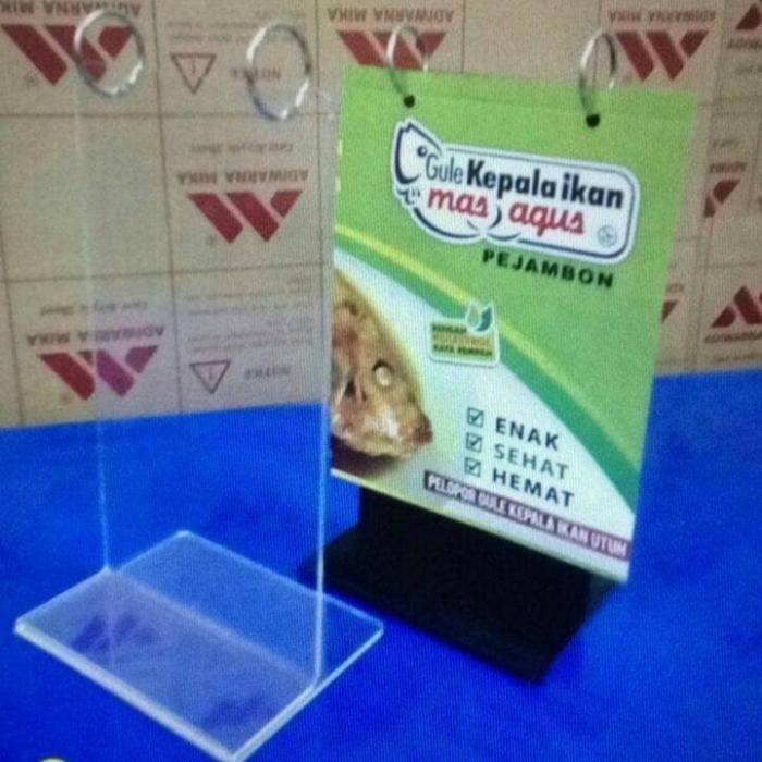 

Tent Card 2 Ring 15X35Cm Bening Tebal 3Mm Original