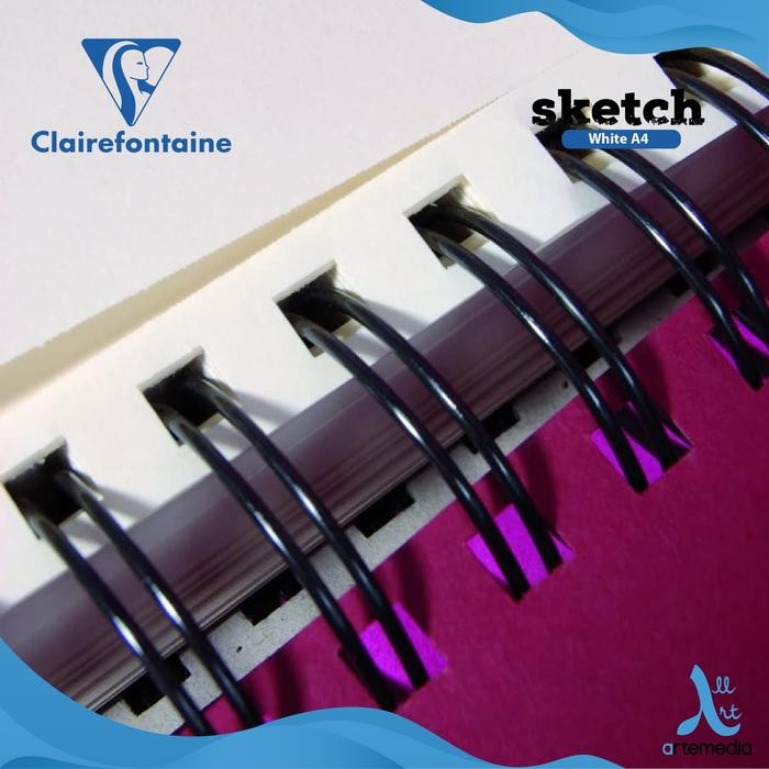 

Buku Sketsa Clairefontaine A4 Sketch White Wirebound Pad
