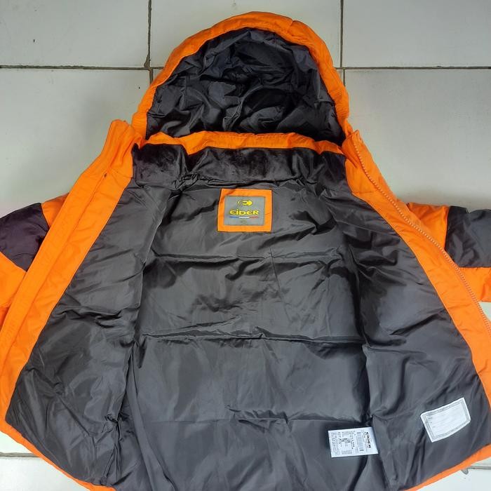 Jaket Gunung Anak Hiking Traveling Trekking Winter Down Eider Orange