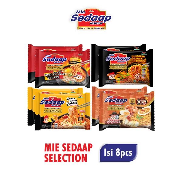 

Pilihan- Sedaap Mie Instan 8 Pcs Mix Flavors Korean Series & Singapore Laksa