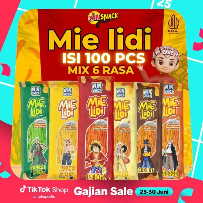 

Pilihan- [Winsnack Paket Usaha] Mie Lidi Karakter Isi 100 Pcs Mix 6 Rasa Cemilan
