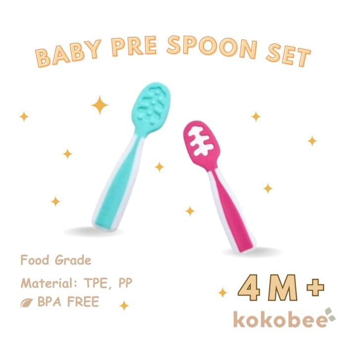 Pilihan- (Best Seller) Numnum / Kokobee Pre Spoon Set / Training Spoon / Blw / Dips Glacier