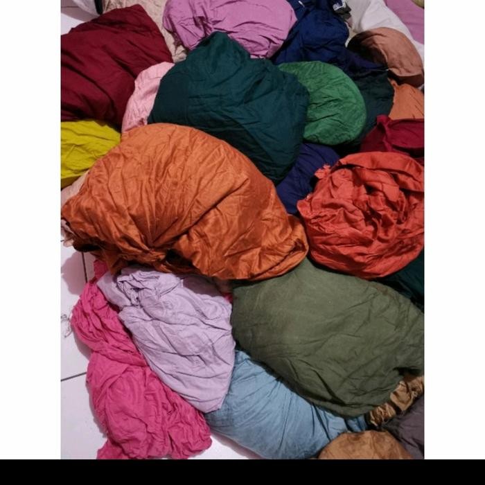 Pilihan- Kain Kiloan Katun Rayon Polos Arahan Kemeja