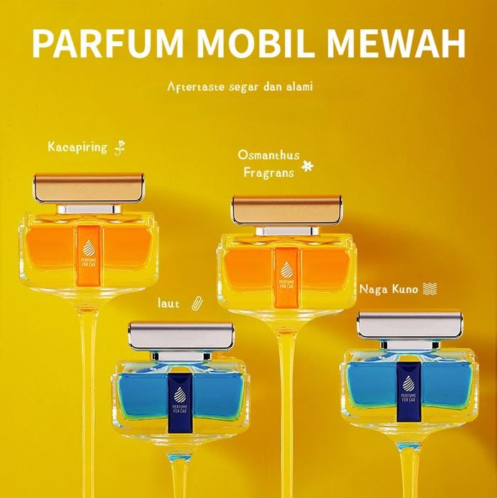 80ML Parfum mobil Hiasan dashboard Mobil Tempat Parfum Mobil Bahan Crystal Bisa Isi Ulang Cantik