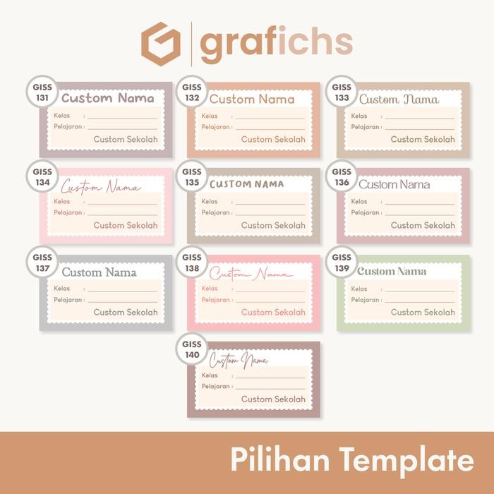 

Pilihan- [20 Pcs] Stiker Nama Alat Tulis Sekolah Giss131-140 By Grafichs