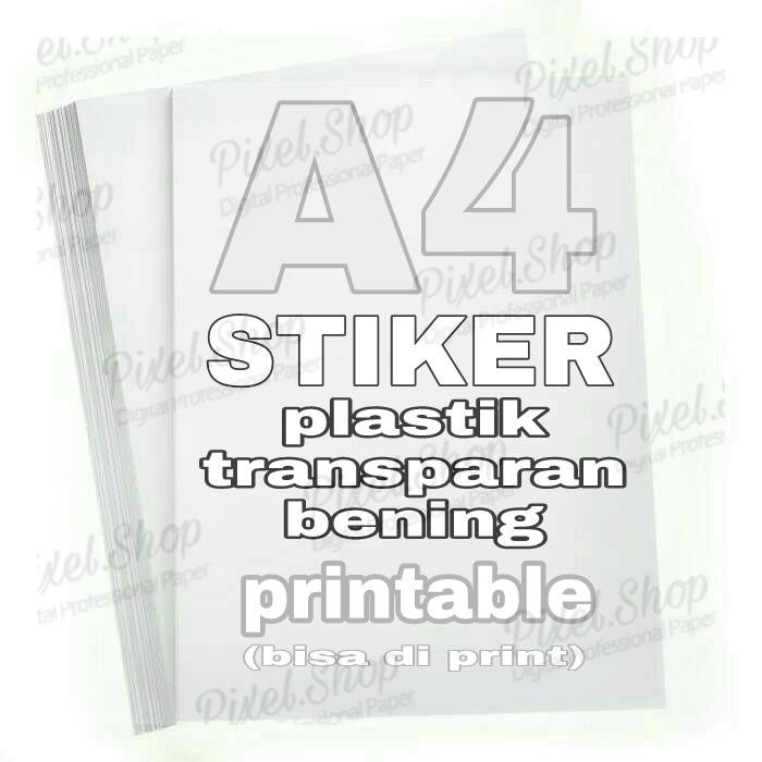 

Pilihan- Stiker Plastik Transparan Bening Printable Polos Stiker Plastik Print