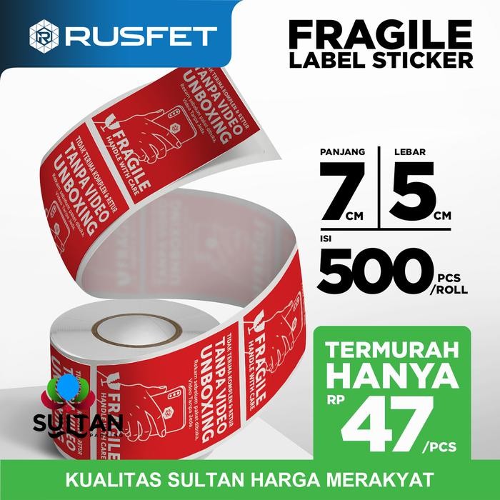 

Pilihan- Stiker Wajib Video Unboxing Sticker Fragile Unboxing 500Pcs Per Roll