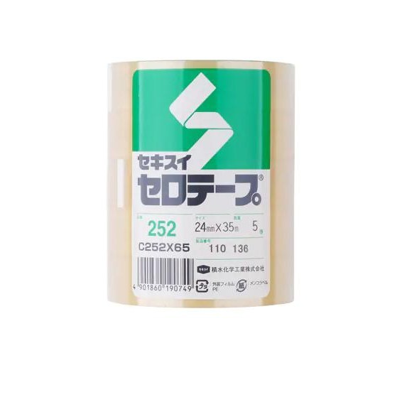 

Pilihan- Sekisui Sero Tape No.252 Cellulose Tape 24Mm X 35M 5Roll