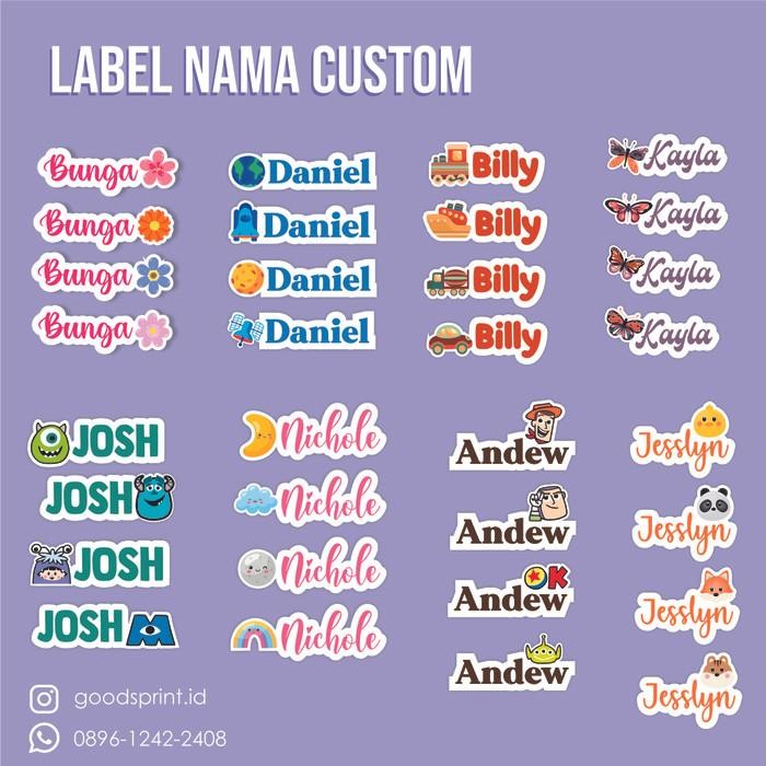 

Pilihan- Stiker Label Nama Anak Custom Waterproof Label Nama Custom