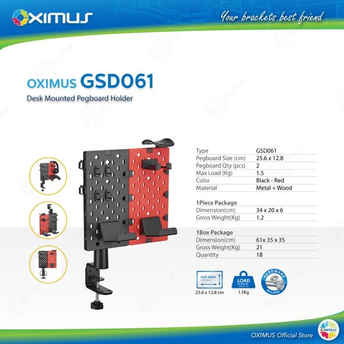

Pilihan- Rak Papan Jepit Pegboard Holder Hanger Deskmount Gaming Oximus Gsd061