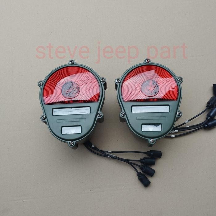 New Lampu Belakang/Stop Lamp Tengkorak Military Jeep Willys Kuning Terlariss 