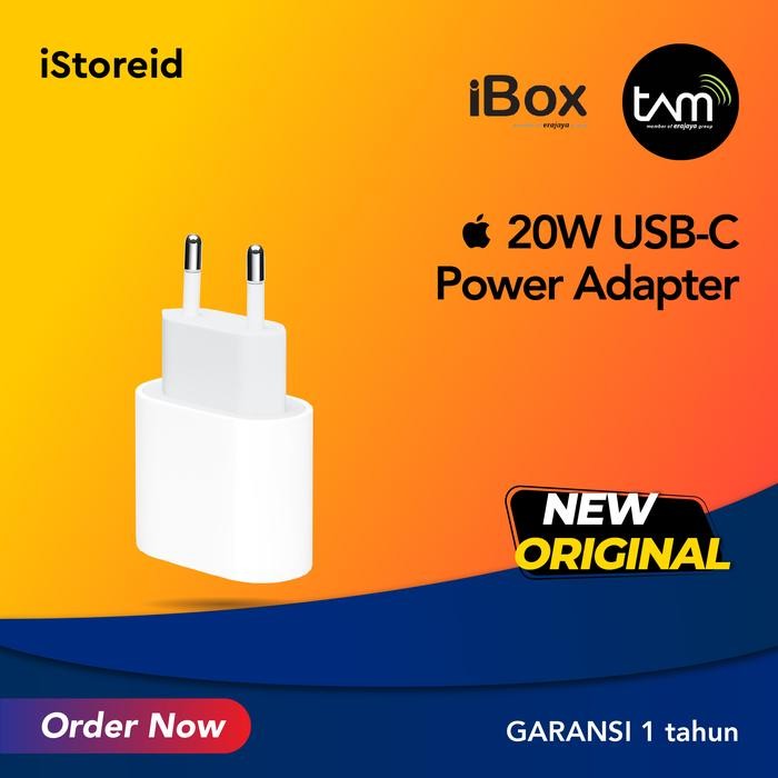 Pilihan- Apple 20W Usb-C Power Adapter Charger Iphone Original Tam / Ibox