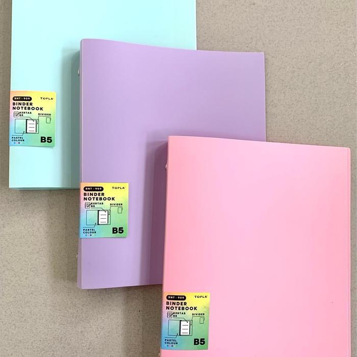 

Map Binder Topla Warna Pastel A5 B5 Bnt-909- Binder Note Plus Divider / Pembatas - Binder File A5