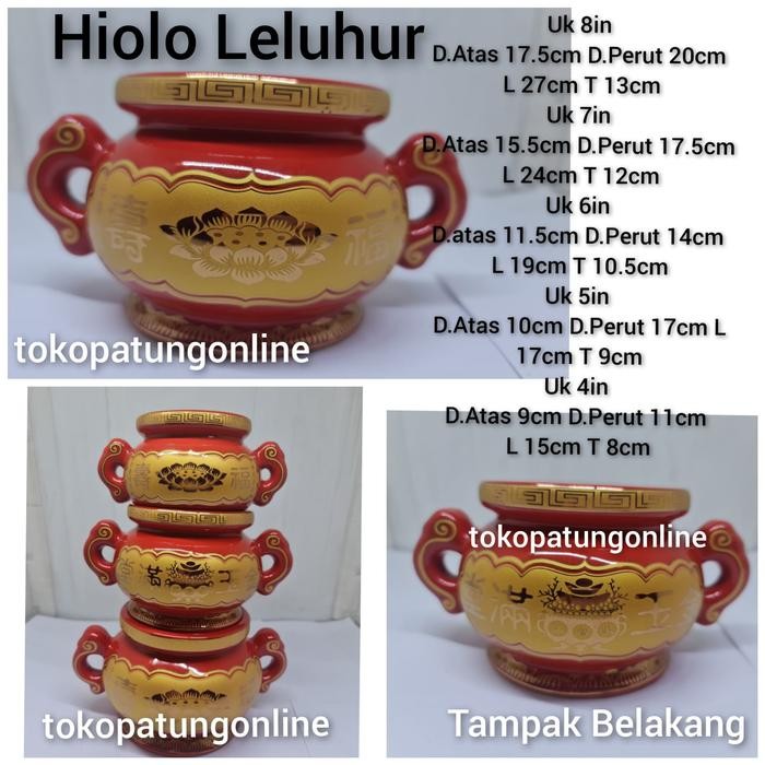 Hiolo Leluhur Cu Sien Keramik Merah 8In