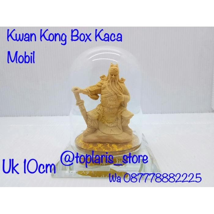 Patung Kwan Kong Mobil Emas 4In