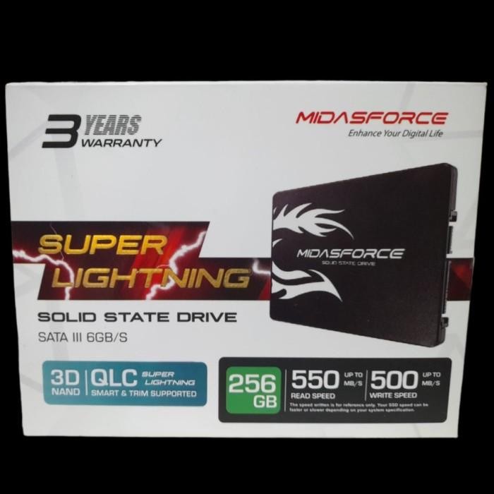 SSD 256GB MIDASFORCE SUPER LIGHTNING SATA III 6GB/S - SSD 256 GB MIDAS