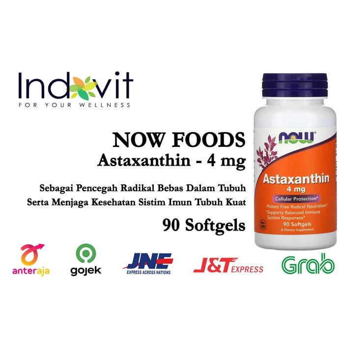Now Foods Astaxanthin 4 mg 90 Softgels Now Astaxanthin ORI USA