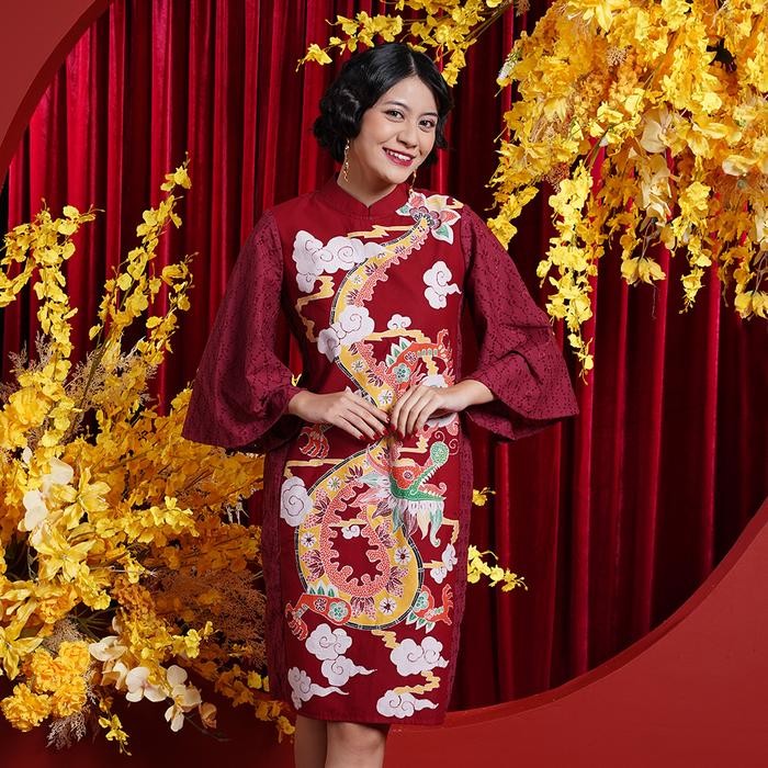 NONA RARA - Diva Tulis CNY D0452, Baju blouse batik wanita modern