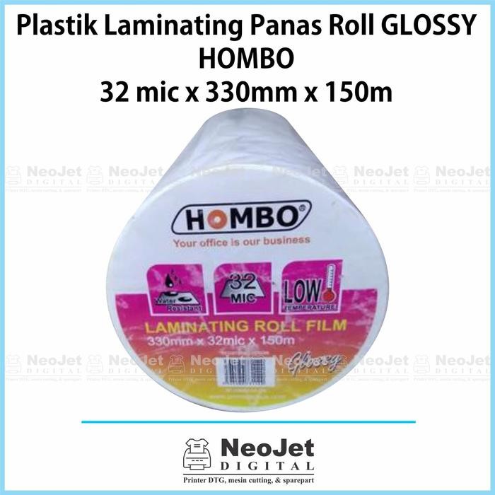 

Terlaris Hombo Plastik Laminating Laminasi Roll Glossy 330Mm X 32Mic X 150M