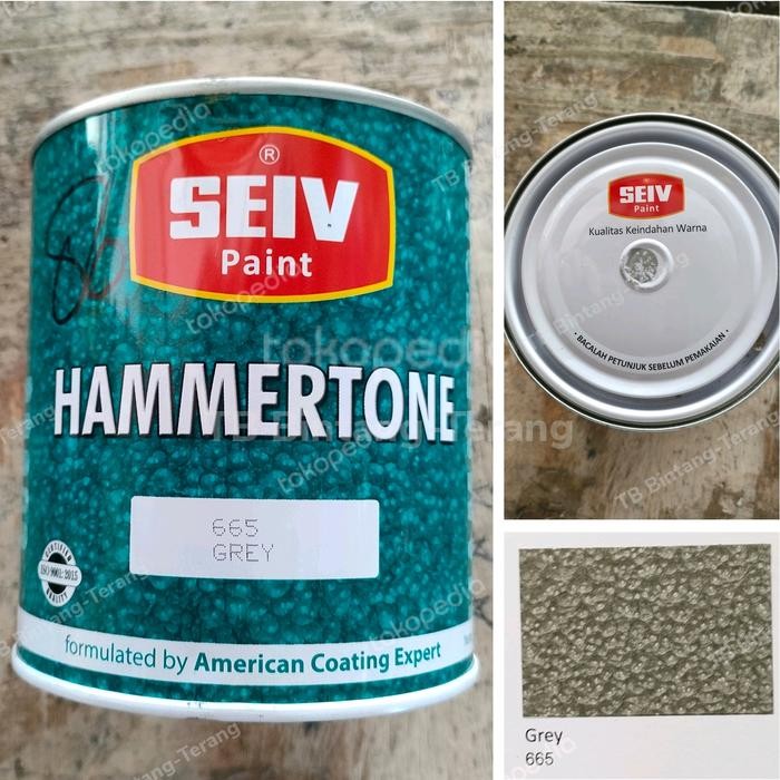 Hammertone Grey 665 Seiv Cat Duco Top Coat Tahan Panas 1 Kg